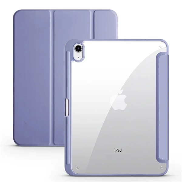 Fodral för Apple iPad 2025 med pennhållare, trefaldigt akrylklart bakstycke, smart skydd för iPad 11:e generationen 11 tum A16 lavender For iPad 2025 A16