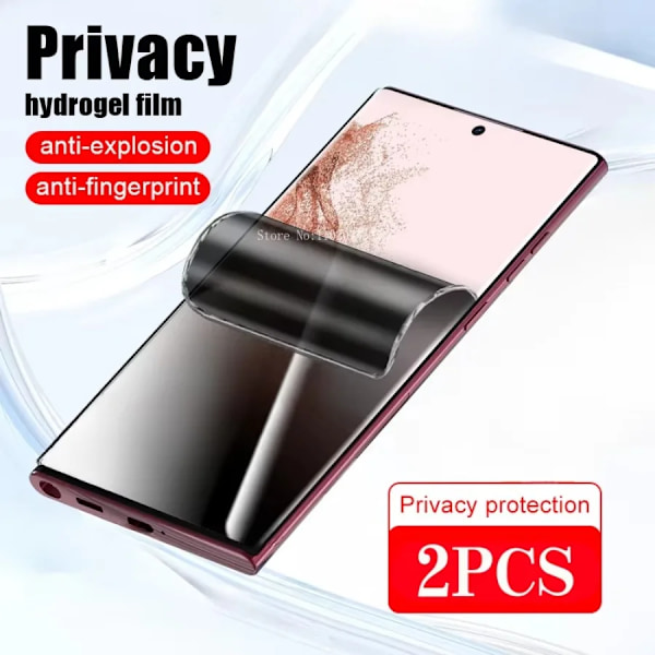 2 st Sekretess Hydrogel Film för Samsung S24 S25 Ultra Edge S23 FE S22 S21+ S20 Skärmskydd för Samsung A26 A36 A56 M16 M06 Galaxy S24 Plus Privacy soft film