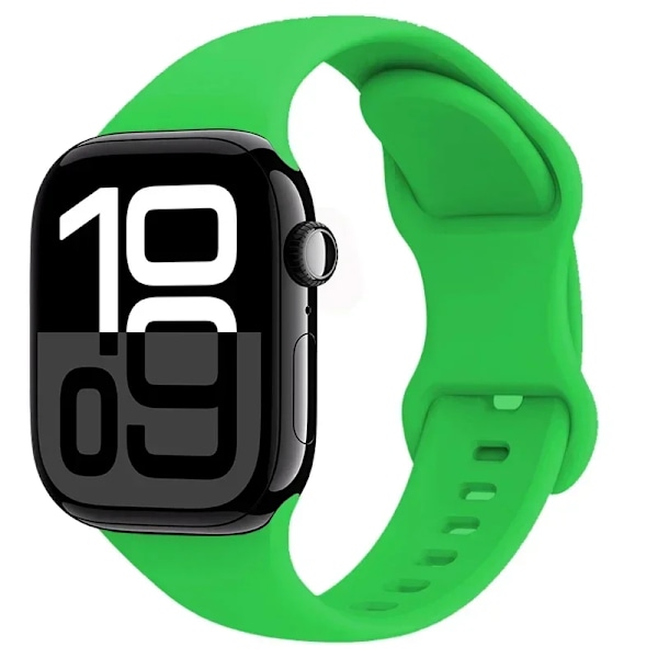 Sport Silikonarmband för Apple Watch 10 9 8 7 46mm 42mm 45mm 41mm Ultra 2 49mm Armband Klockarmband iWatch 6 5 4 SE 44mm 40mm Rem Green 38mm 40mm 41mm