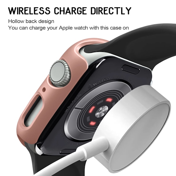 4 st Fodral för Apple Watch Series 7 8 41mm 45mm 40mm Skydd PC-skydd för iWatch Series 6 5 4 38mm 42mm Stötfångarfodral Ingen Skärm C 41mm