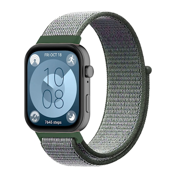 Nylonarmband för Huawei Watch Fit 4 3 Vävda Sport Smartwatch Armband Correa Huawei Watch Fit 4/4 Pro Armband Klockarmband Dark Olive Huawei Watch Fit 4