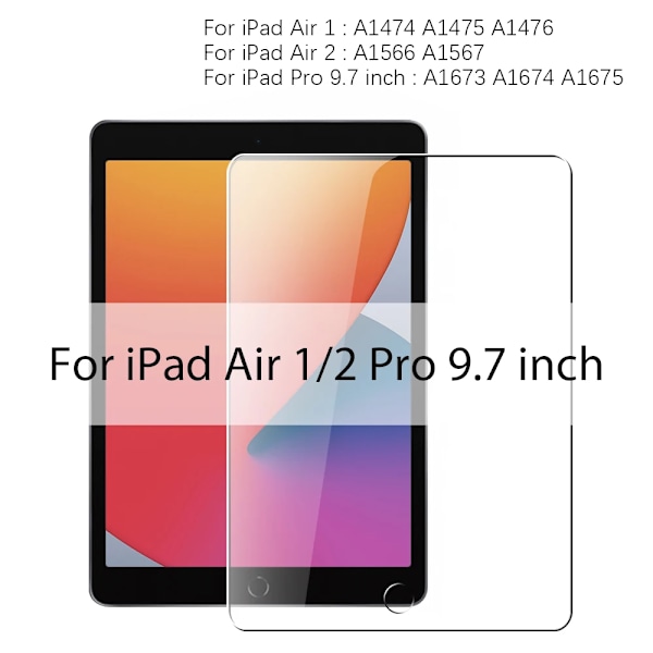 Härdat Glass Skärmskydd För Ipad Pro 11 12.9 13 tum 2024 10:e Generationen Air 5 4 3 2 1 7:e 8:e 9:e 10.2 Mini 6 9.7 Film Air 1 2 Pro 9.7