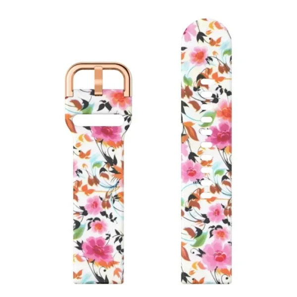 18mm Tryckt Silikonarmband för Huawei Watch Gt4 41mm 18mm Armband För Garmin Vivoactive 4S/Venu 2s Huawei Watch Gt5 41mm armband 6 Birds and Flowers Huawei gt 5-4 41mm