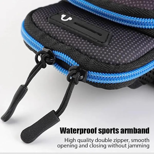 Universal 6.8 tum Löparsport Armband Väska Vattentät Armväska Mobiltelefon Väska Fodral Fitness Gym Armband För iPhone Samsung Gray