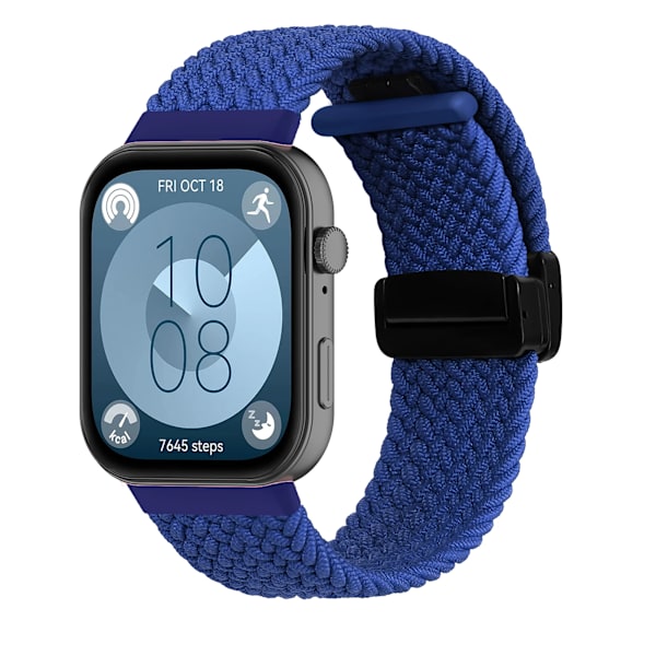 Flätat armband för HUAWEI Watch Fit 4 Pro-rem Magnetisk nylon Solo Loop Armband för Smartwatch Huawei Watch Fit 4/3-remmar blue For Huawei fit 3