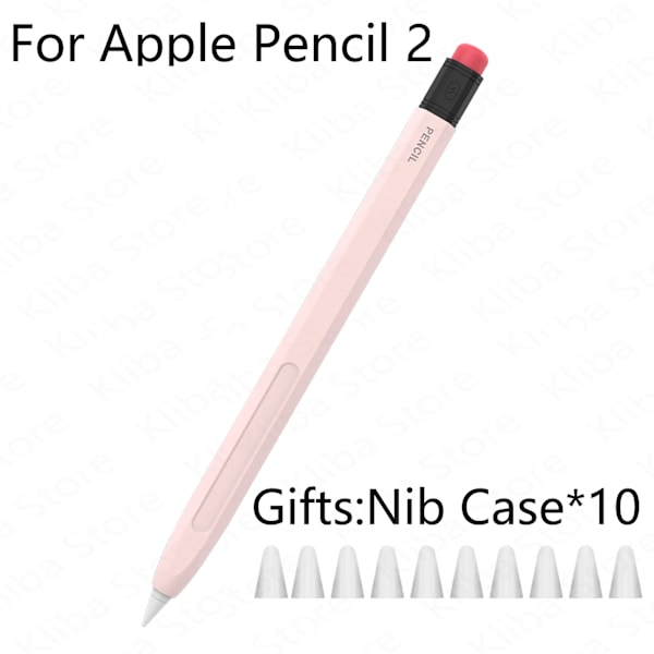 Fodral för Apple Pencil 2/1, skyddande hylsa för iPad Tablet Touch Pen Stylus, Pencil 1/2-fodral Pink