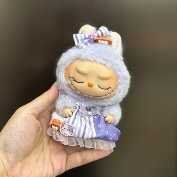 Mini Plyschdockas Kläder Outfit Tillbehör För Korea Kpop Exo 15-17cm Labubu Idol Overall Set Kläder Gåva Labu-4 No doll