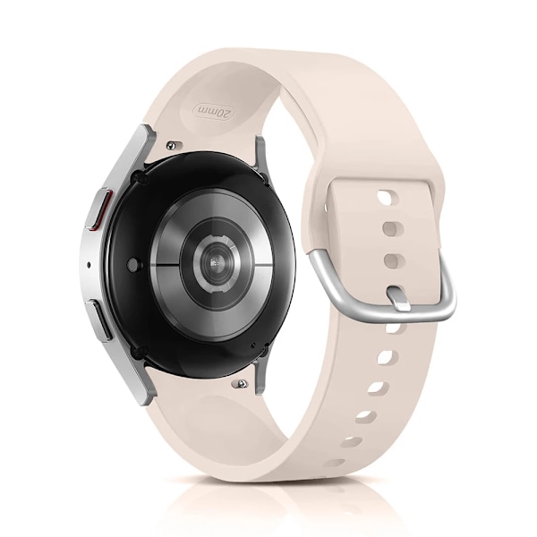 Silikonarmband för Samsung Galaxy Watch 7 6 5 4 44mm 40mm pro 45mm Sport 20mm Klockarmband Armband Galaxy Watch6 Classic 43mm 47mm Starlight Watch 7 6 5 40mm