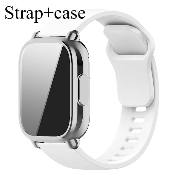 Silikonarmband + Skyddsfodral för Xiaomi Redmi Watch 5 active/5 Lite Full Cover Skärm TPU Mjukt Skal och Andningsbart Sportband WS Redmi Watch 5 Active