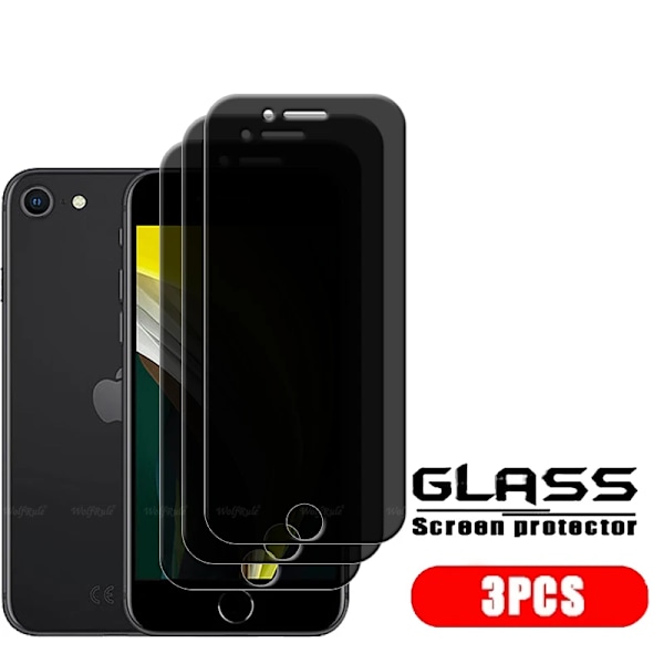 4/3/2/1 st För iPhone SE 2022 Glas iPhone SE 2022 Härdat Glas 9H Sekretess Anti-Spion Skärmskydd iPhone SE 2022 2020 7 8 3 Front Glass For iPhone 7