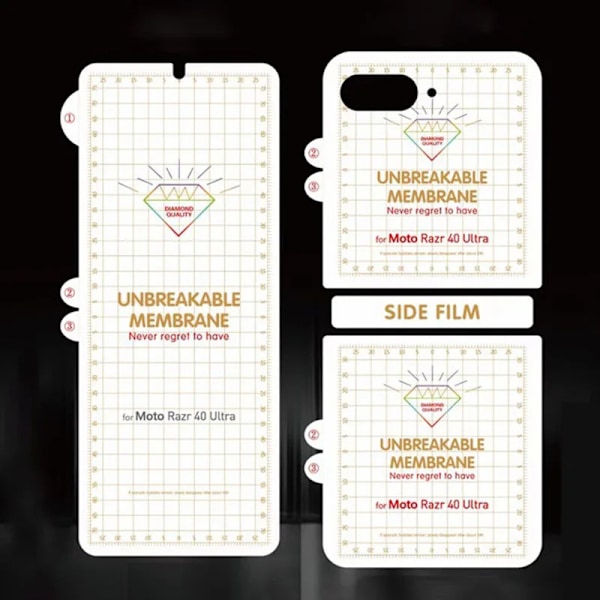 Hydrogel Film för Motorola Razr 40 Ultra Mjuk HD Klar Fram- och Baksida Skärmskydd för Moto Razr40 Ultra 40Ultra Film Inte Glas 1PC Front 1PC Back Moto Razr 40 Ultra