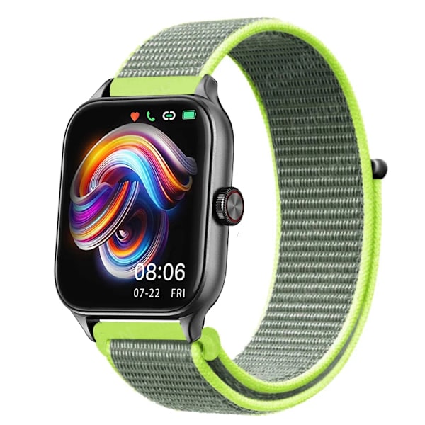 20mm 22mm Nylon Loop band för Amazfit GTS4/2/3/3pro/2e/GTS2 Mini/GTR 4 42mm/47mm/GTR2/2e/stratos armband Amazfit bip rem 2 bright yellow 22mm