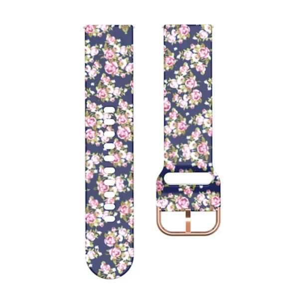 18mm Tryckt Silikonarmband för Huawei Watch Gt4 41mm 18mm Armband För Garmin Vivoactive 4S/Venu 2s Huawei Watch Gt5 41mm armband 15 blue pink rose Huawei gt 5-4 41mm