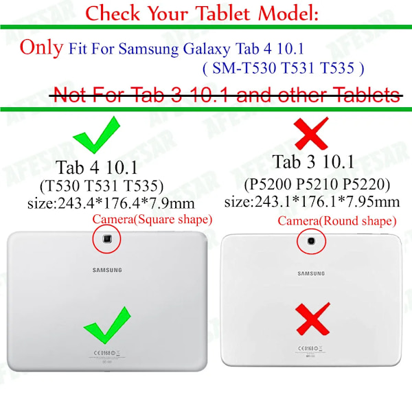 SM-T530 T535 T531 Tablet Ställ Fodral För Samsung Tab 4 10.1 Ultratunn Slim Läder Smart Fodral Magnetisk Auto Sleep Black Tab4 10.1