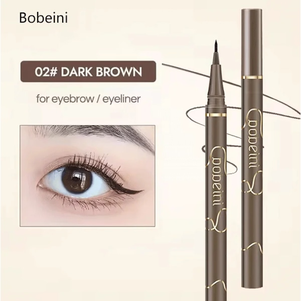 Den 4-färgade fina eyelinern är mjuk och hållbar, lätt att applicera makeup med, fin, snabbtorkande, långvarig eyeliner, vattentät 02