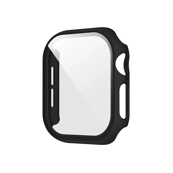 Härdat Glas+Skal För Apple Watch serie 10 42mm 46mm Matt Hård PC bumper Skärmskydd Fodral iWatch 10 42/46 Tillbehör Black 02 Series 7 8 9 41MM