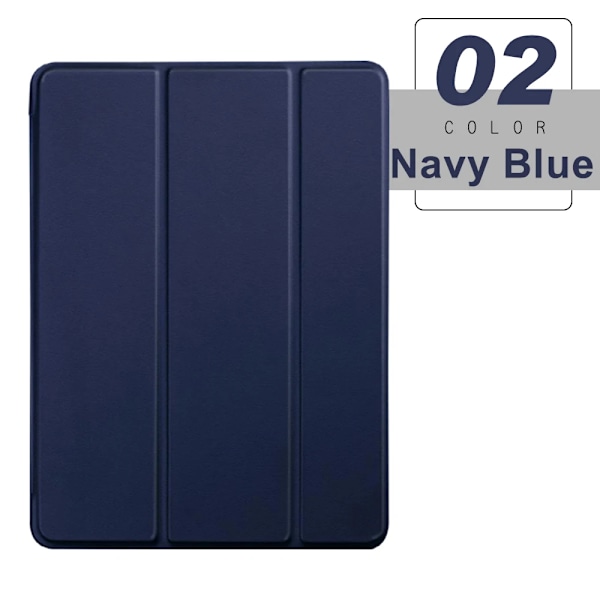 Fodral för iPad Air 1 2013 9.7 Flip Trifold Ställ Fodral PU Läder Full Smart Auto Wake Omslag För ipad air1 A1474 A1475 A1476 Fodral Navy Blue For iPad Air 1