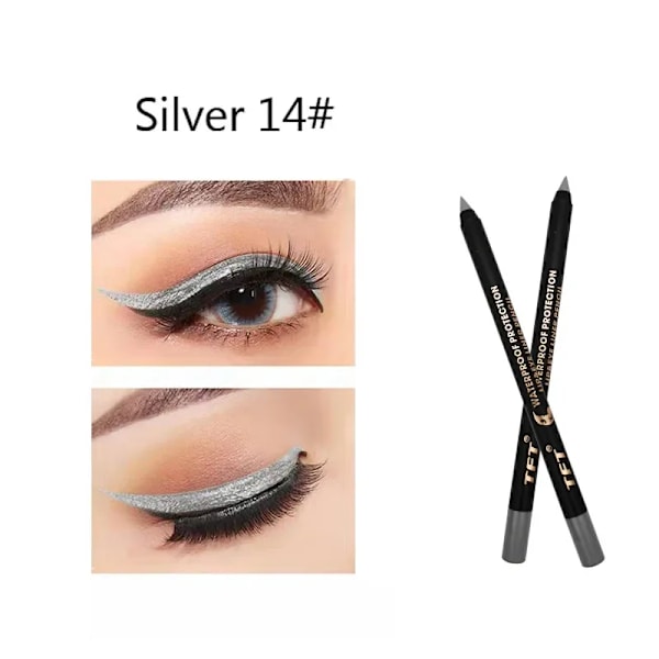 14 Färger Flytande Eyeliner Penna Vattentät Färgglad Eyeliner Penna Highlight Neon Färgglada Kattögon Sminkverktyg Eyeliner Gel 13