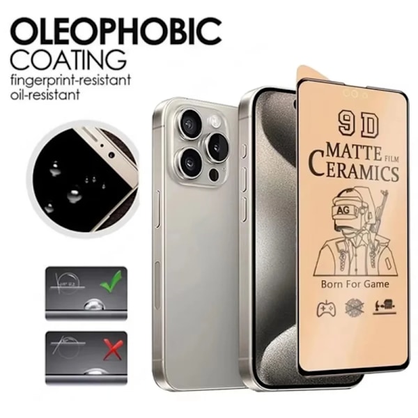 NNBILI 5-pack Matt Keramisk Film För iPhone 15 16 Pro Max 14 13 12 11 Full Täckning Skärmskydd För iPhone 16e Mjuk Keramisk Film For iPhone XR Matte Ceramic Matte