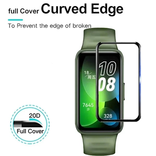 1-3ST 3D Mjukt Skyddsfilm För Huawei Band 10 Full Böjd Skärmskydd TPU Film För huawei band 10 9 8 7 6 3PCS For Huawei Band 6