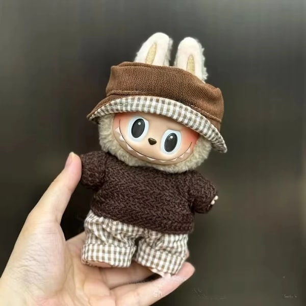 Mini Plyschdockas Kläder Outfit Tillbehör För Korea Kpop Exo 15-17cm Labubu Idol Overall Set Kläder Gåva Labu-21 No doll