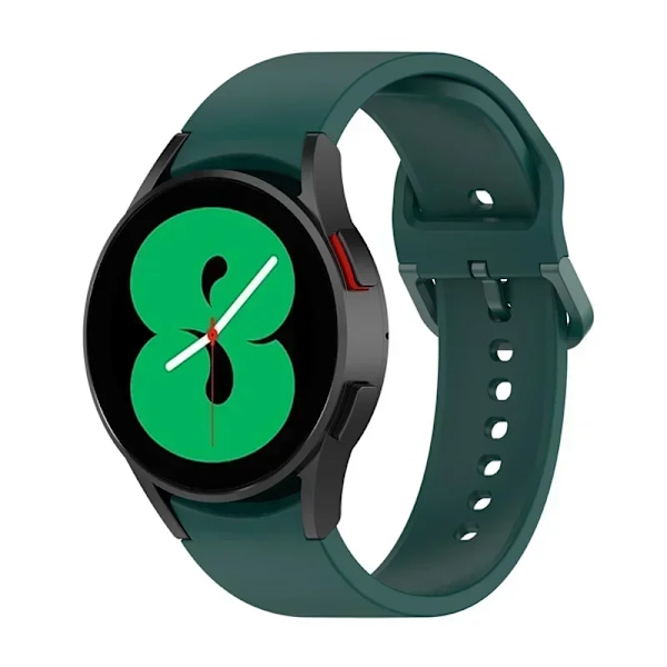 20mm Silikonarmband för Samsung Galaxy Watch 7/6/5/4 44-40mm pro Klockarmband för Galaxy Watch 6 4 Classic 43/47mm 42mm/46mm Armband Official Olive 16 Galaxy watch FE