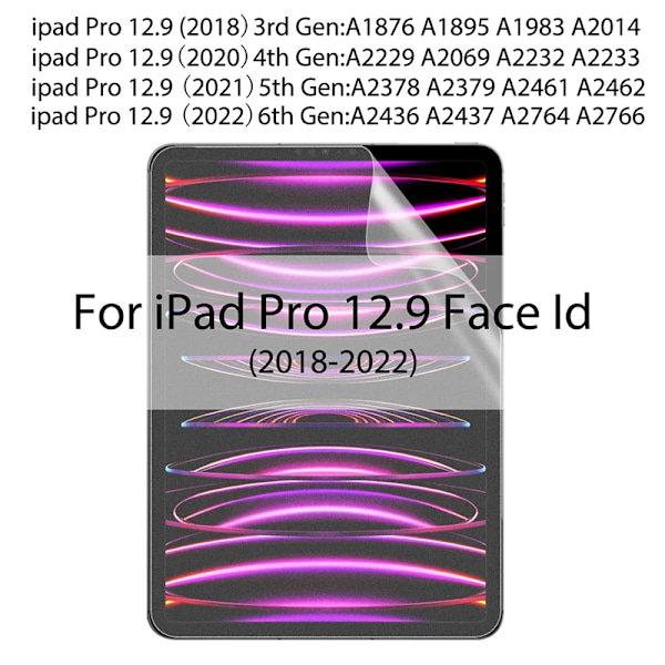Mjuk Hydrogel Film för iPad 10:e generationen Mini 6 Air 5 4 10.9 Pro 11 2022 Skärmskydd Ipad 10.2 7:e 8:e 9:e pro 9.7 2018 Pro 12.9 2018-2022