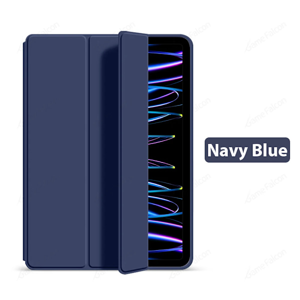 För Ipad Pro 13 11 M4 12.9 Fodral Air 11 M2 5 4 3 2 1 10.9 Funda 10 9 9:e 10:e 7:e 8:e Generationen Mini 6 7 A17 8.3 10.2 2024 Skal Navy Blue Mini 6 2021