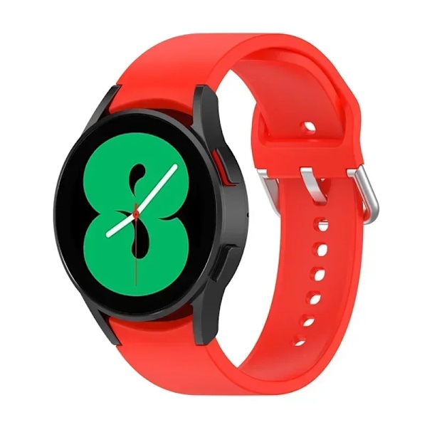 20mm Silikonarmband för Samsung Galaxy Watch 7/6/5/4 44-40mm pro Klockarmband för Galaxy Watch 6 4 Classic 43/47mm 42mm/46mm Armband red 05 Galaxy 4-4 Classic