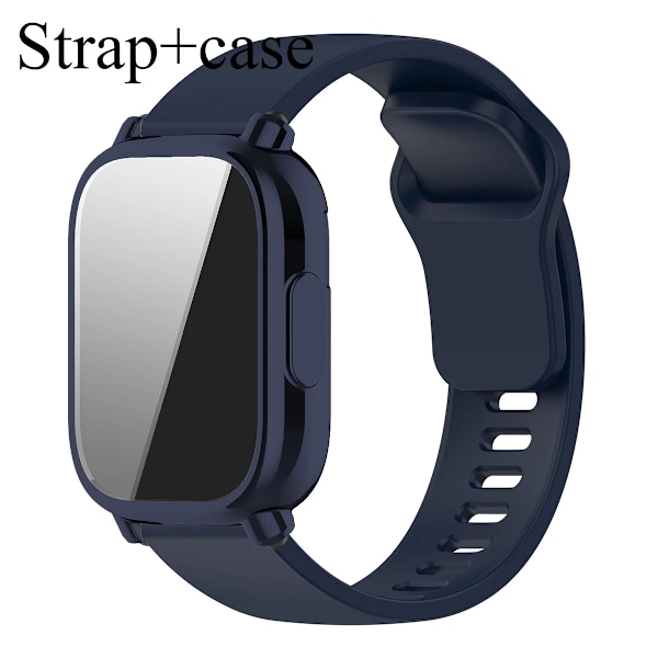 Silikonarmband + Skyddsfodral för Xiaomi Redmi Watch 5 active/5 Lite Full Cover Skärm TPU Mjukt Skal och Andningsbart Sportband MiUMiU Redmi Watch 5 Lite