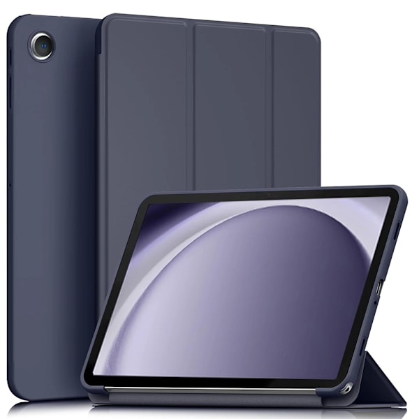 Silikonfodral för Samsung Tab A9 Plus 11 tum, Tab A9 8.7, S6 Lite 10.4, A8 10.5, A7 Lite 8.7, Auto Wake/Sleep Stöttåligt Skydd Dark Blue Tab A9 Plus 11