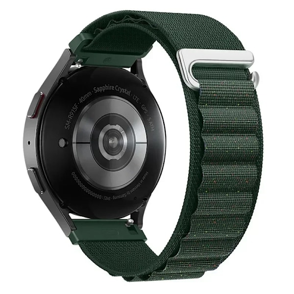 22mm 20mm Nylon Alpine Loop Armband för Huawei Watch GT5 Pro GT5 GT4 GT3-2 46mm Armband Klockarmband för Samsung Watch 7 6 5 4 Bälte Army-green shiny for width 22mm