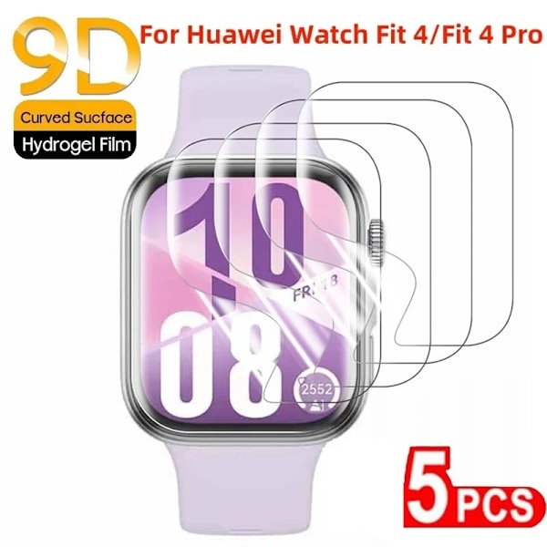 5 ST Skärmskydd För Huawei Watch Fit 4 Fit4 Pro Repskydd Klar TPU Hydrogel Film för Huawei Fit4 3 2 Tillbehör Huawei Fit 3 5 Pieces