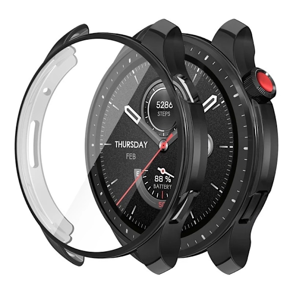 TPU-skal för Amazfit GTR 4 Fulltäckande Skärmskyddsfilm Skal för Huami Amazfit GTR 3 Pro GTR4 GTR 2e GTR3 Skyddsskal Silver For Amazfit GTR 4