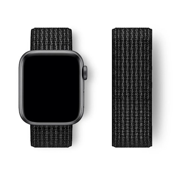 Nylon Loop Armband för Apple Watch band 44mm 40mm 45mm 41mm 46 42mm 49mm 44 45 mm armband iWatch serie 10 9 SE 7 6 5 4 Ultra 2 black white 11 42 44 45 46 49 mm