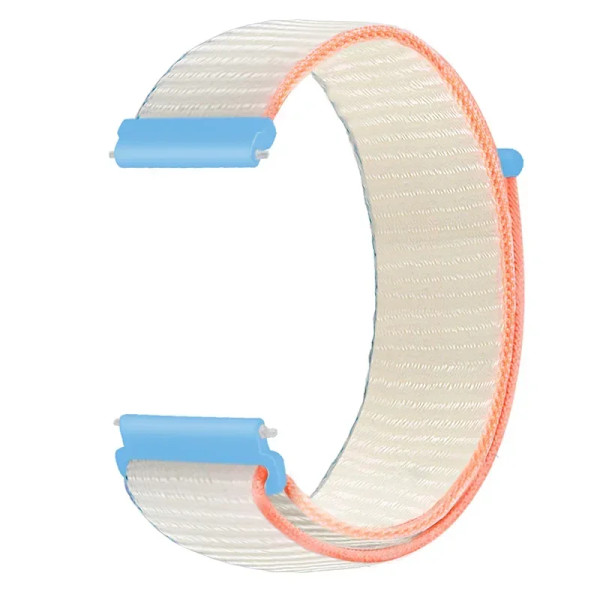 20 22mm Nylon Klockarmband För Garmin Vivoactive 3 4 5/Venu 2 Plus/Venu 3/Forerunner 55 158 265 965 745 645 255 Music Loop Armband Milk white 22mm Width Band
