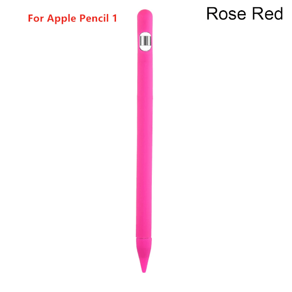 Fodral för IPad Tablet Touch Pen Stylus Skyddsfodral 4-i-1 Färgglatt Mjukt Silikonskydd för Apple Pencil 1:a Generationen Rose Gold