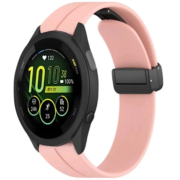 20mm 22mm Mjukt Silikonarmband för Garmin Active 5 Vivoactive 5 Magnetiskt Armband Armband Garmin Forerunner 55 965 265 165 Armband Pink For Width 20mm