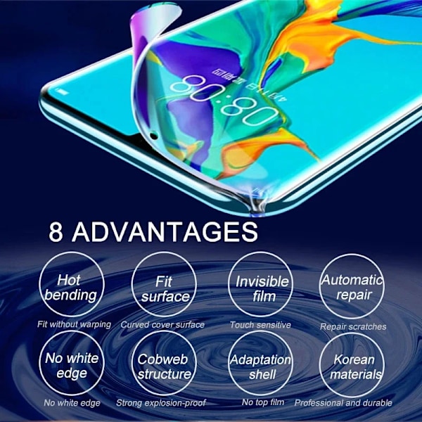 3 st Hydrogelfilm för Huawei Y9 2019 Y9S Y9A Y8P Y8S Y7 Prime Y7A Y7P Y6 Pro Y5 2018 Telefonskärmskydd Ej Glas huawei Y5 Prime 2018 Hydrogel Film