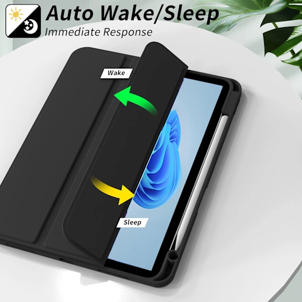 Pennfodral för iPad Air Pro 10.9 11 12.9 13 11:e 10:e 9:e 8:e generationen Flip Smart Läderfodral Mjukt Silikon Baksida Night Green iPad Pro 11 2022