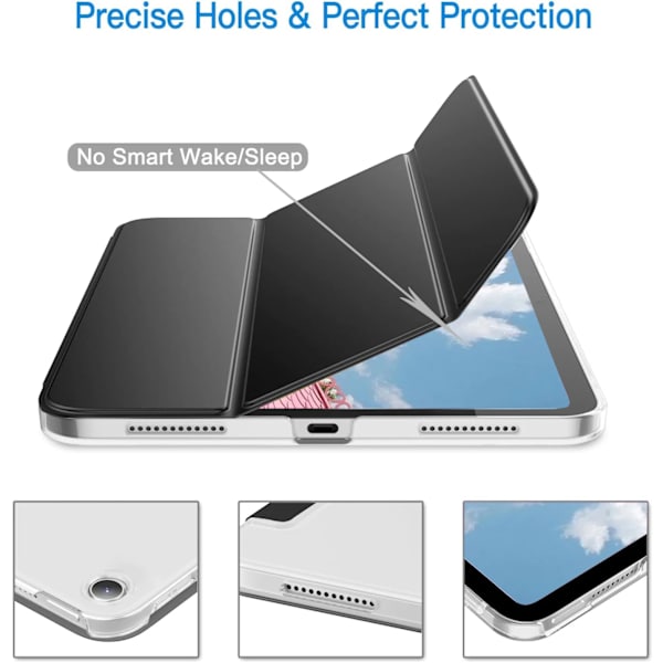 Fodral för Samsung Galaxy Tab A A9 Plus A8 10.5 A7 Lite T220 X200 X210 T580 S5E S6 Lite S2 T810 P620 PU Tablet Cover Smart Case PU Black Tab A9 Plus X210