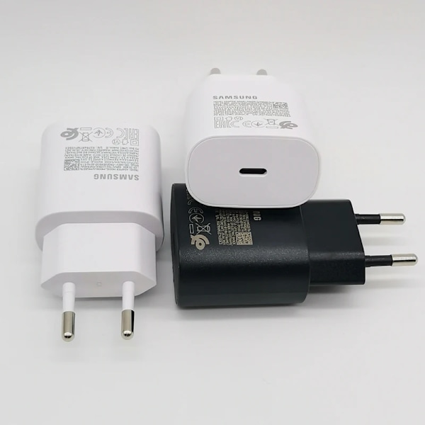 Samsung S20 S21 S22 S23 S24 Note 20 Ultra 10 Plus Laddare 25W Supersnabb Laddningsadapter För Galaxy Z Flip Fold 6 5 4 3 2 EU Charger Only