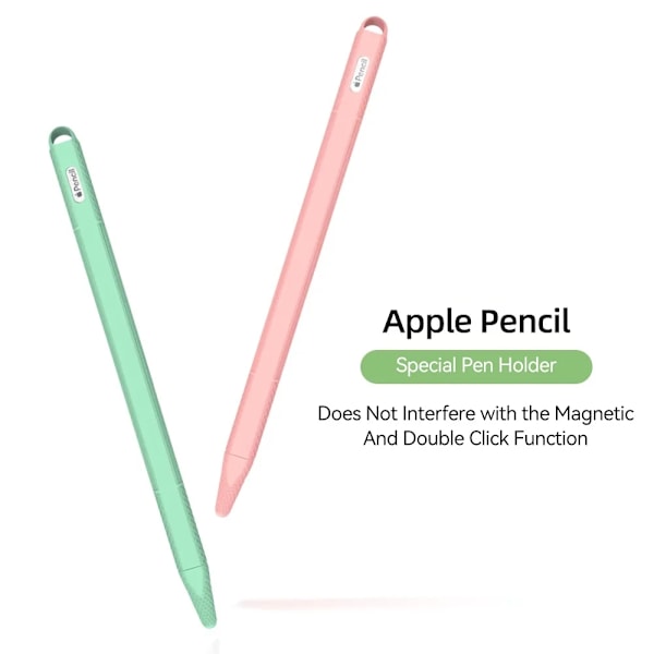 TBTIC Mjukt silikonskydd för Apple Pencil 2:a generationen, Stylus Touch Pen Fodral iPad Tillbehör Purple