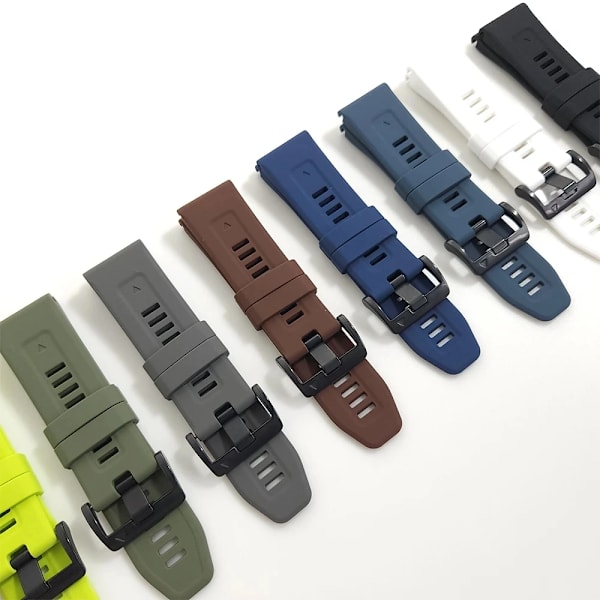 QuickFit 22mm 26mm Armband för Garmin Epix Gen 2 Silikonarmband för Garmin Fenix 7 7X 5Plus 6XPro Enduro 2 Armband ArmyGreen For Fenix 7X