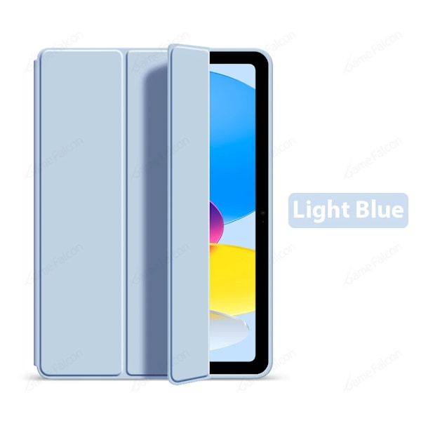 Fodral för Ipad A16 10 9 9:e 10:e Generationen 2025 Pro 13 11:e M4 12.9 Funda För iPad Air 11 M3 M2 5 4 Mini 6 7 A17 10.2 10.9 Skydd Light Blue 7th 8th 9th 10.2
