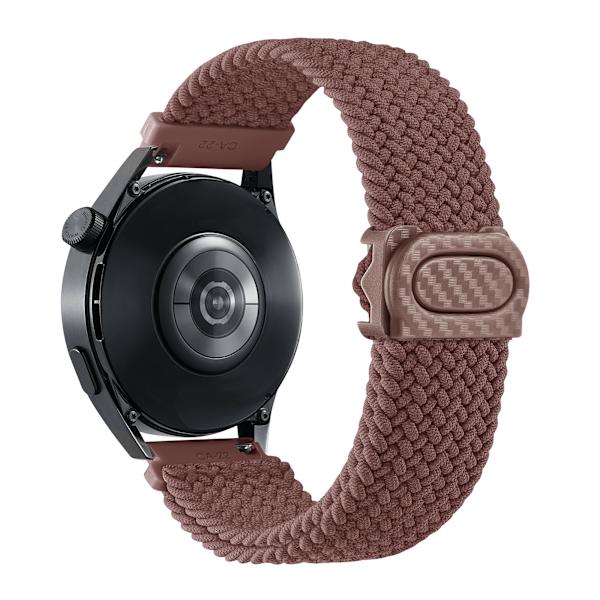 20mm 22mm klockarmband för Samsung Galaxy Watch 7/6/4/5/Pro/6 Classic/S3/active 2 Band Flätat Armband Huawei GT 23 GT4 GT5 46mm Smoke Purple Amazfit Bip 6-5