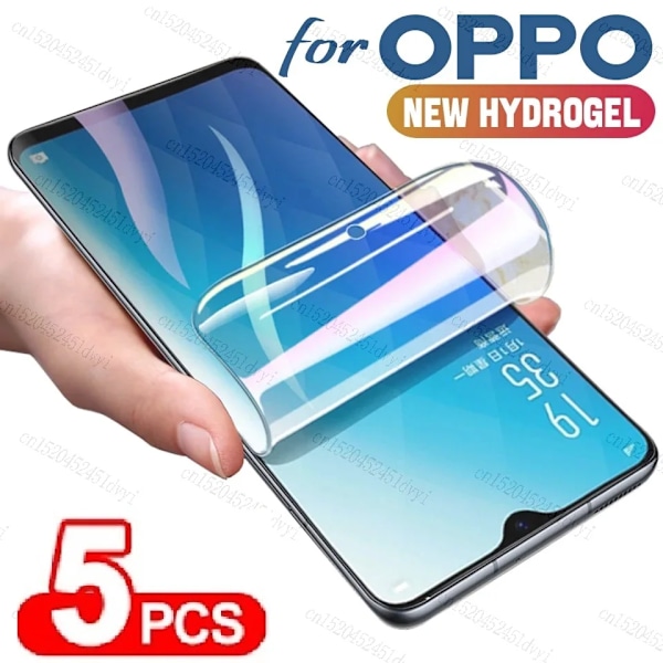 5 st Fulltäckande Hydrogel Film För OPPO A94 A12 A54 A31 A32 A33 A5 A9 2020 A53 Skärmskydd För OPPO A74 A91 A92 A76 Gel Film for oppo A5(A9) 2020 Hydrogel Film