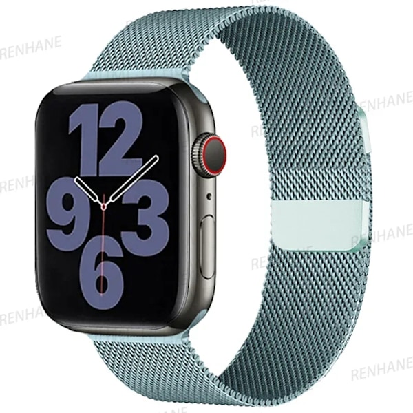 Milanese Armband för Apple Watch Ultra 2 49mm 45mm 46mm 44mm 40mm 42mm 41mm Armband för iWatch Series 10 9 3 4 6 5 SE 7 8 Rem Sky blue 38-40-41-42mm(S10)