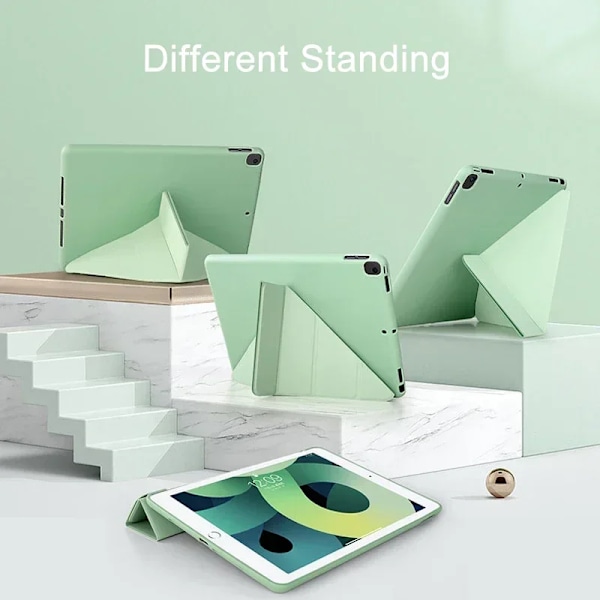 Fodral för iPad 11 A16 11:e 2025 11 tum TPU Y-vikbart magnetiskt stativ Mjukt bakre skal Fodral för iPad 10:e generationen 2022 10,9 tum Dark Green iPad 10th 2022 10.9