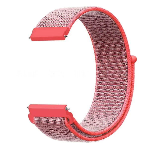 20 22mm Nylon Klockarmband För Garmin Vivoactive 3 4 5/Venu 2 Plus/Venu 3/Forerunner 55 158 265 965 745 645 255 Music Loop Armband Brilliant pink 22mm Width Band